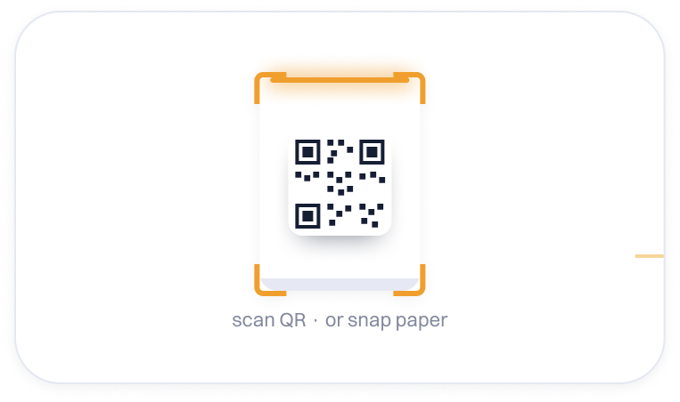 QR code scanner representing capturing a receipt